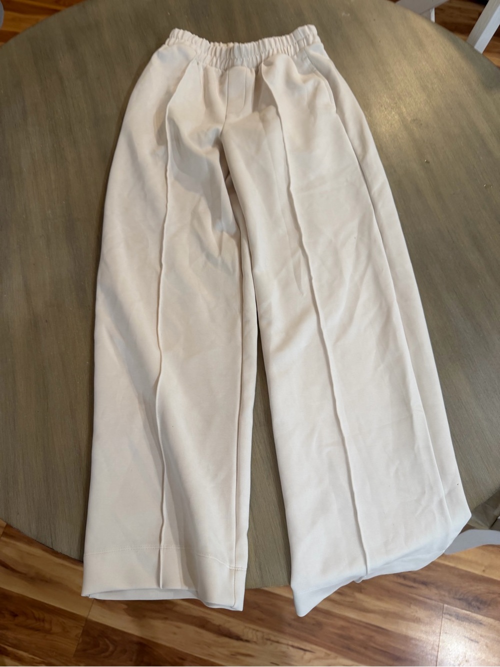 a new day Cream Wide-Leg Elastic Waist Pants
